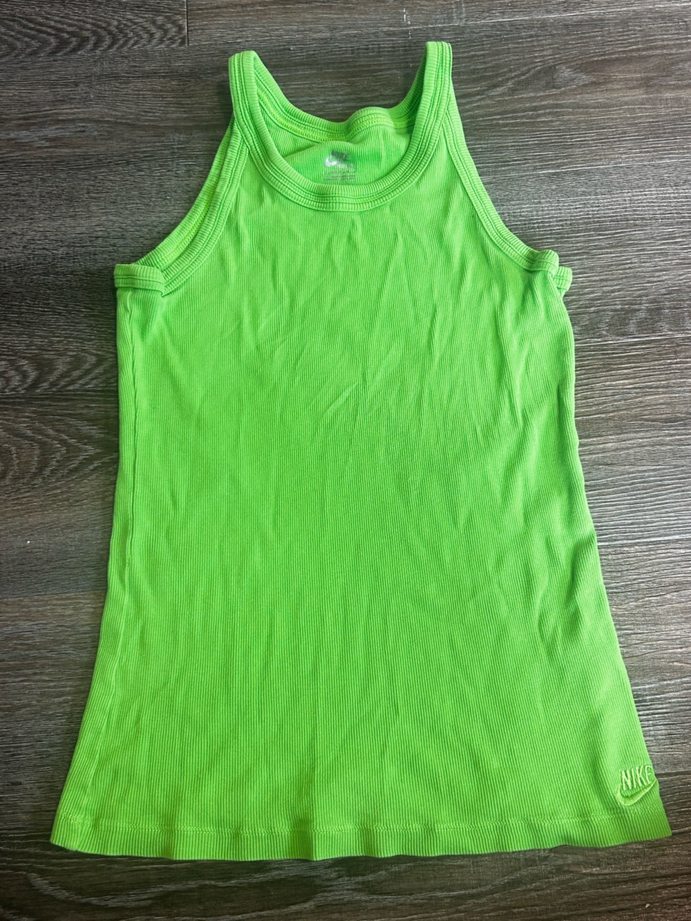 Nike Neon Green Ribbed Tank Top